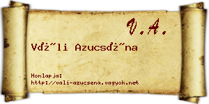 Váli Azucséna névjegykártya